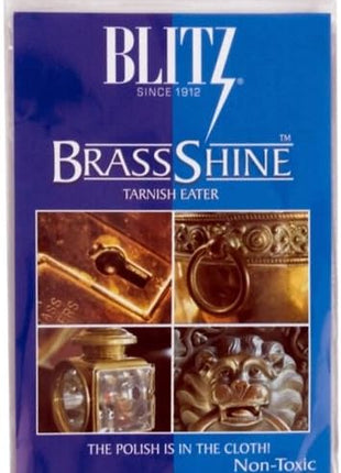 Blitz 21025 Brass Tarnish Eater Cloth-Single-Ply, Treated, 2 Pack