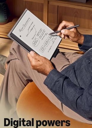 Amazon Kindle Scribe (32GB) - Your notes, documents and books, all in one place. With built-in AI notebook summarization. Includes Premium Pen - Tungsten
