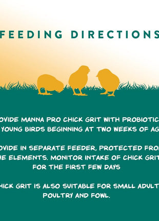 Manna Pro Chick Grit Digestive Supplement for Young Growing Poultry & Bantam Breeds, No Artificial Ingredients or Preservatives, Natural Supplement with Insoluble Crushed Granite, 5 lbs