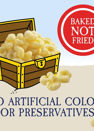 Pirate's Booty Aged White Cheddar Cheese Puffs, Gluten-Free, Kids Snacks, 0.5oz (24ct)
