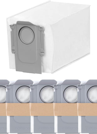 roborock 6 Packs Disposable Dust Bags for QRevo series S8MaxVUltra, S8MaxUltra, QrevoMaxV, QrevoPro, Qrevo Curv Curvx, QrevoCurvS5x,QrevoEdge,Saros10series,Qrevo Slim, QrevoEdgeS5A,QV 35A Robot Vacuum