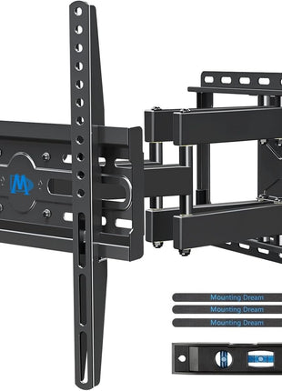 Mounting Dream TV Wall Mount for 32-70 Inch Television,Mount with Swivel and Tilt, Full Motion Bracket with Articulating Dual Arms, Fits 16inch Studs, Max VESA 400X400 mm, 99lbs, MD2380