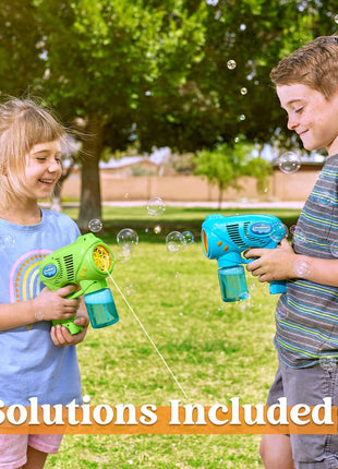 JOYIN 2 Kids Bubble Gun with 2 Bottles Refill Solution, Bubble Machine Gun for Toddlers Kids 4-8, Party Favors, Summer Toy, Outdoors, Easter, Birthday Gift