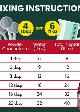 Perky-Pet Hummingbird Nectar Concentrate for Hummingbird Feeder - 32 oz - Makes 96 FL OZ of Red Food Nectar - 238