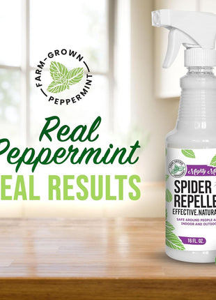 Mighty Mint Peppermint Oil Spider Repellent Spray – Indoor & Outdoor Bug Control for Spiders and Insects – Plant-Based, Extra-Strong Formula - 16 oz
