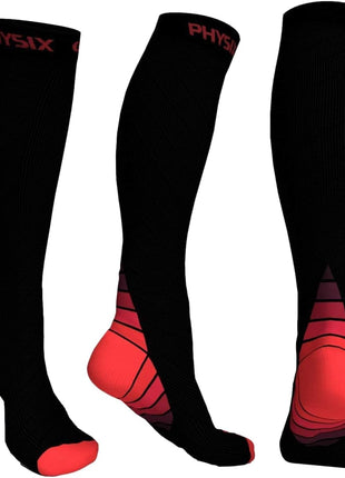 Physix Gear Compression Socks 20-30 mmHg - Men & Women - Running, Nurses, Shin Splints, Flight, Travel