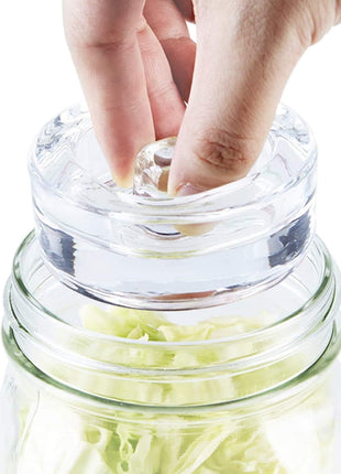 4-Pack of Fermentation Glass Weights with Easy Grip Handle for Wide Mouth Mason Jars