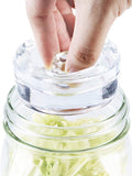 4 Pack of Fermentation Glass Weights with Easy Grip Handle for Wide Mouth Mason Jars