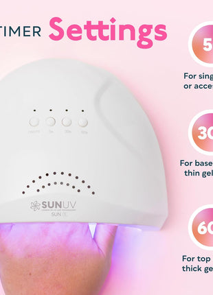 SUNUV UV LED Nail Lamp, Gel Light for Nail Polish UV Dryer with 3 Timers SUNone White