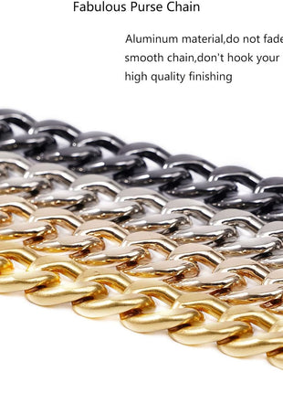 Medium Size Fabulous Metal Shoulder Crossbody Purse Strap Replacement Bag Chain Accessories (18'', Antique Gold)