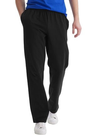Hanes Men's Sweatpants Pack - 3-Pack - Essentials Midweight Cotton Jersey Lounge Pants - Open Bottom - Pockets - 32"