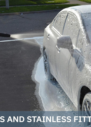 McKillans Foam Cannon for Pressure Washer (Wide Mouth) - Car Wash Snow Foam Cannon Lance Pressure Washer Soap Dispenser for Car Washing with Adjustable Thick Foam + 1/4 Quick Connector