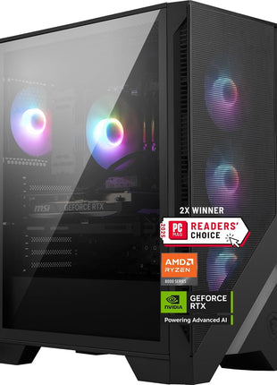 MSI Codex Z2 Gaming Desktop: AMD R7-8700F, GeForce RTX 5070, 32GB DDR5, 2TB m.2 NVMe SSD, USB Type-C, VR-Ready, Windows 11 Home : A8NVP-436US