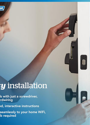 Schlage Encode Smart Wi-Fi Deadbolt Lock with Touchscreen Keypad, Keyless Front Door Entry, App Control, Alexa, Google Home and Airbnb Compatible, Satin Nickel, BE489WB CEN 619