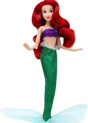 Disney Store Official Princess Classic Doll (Ariel from The Little Mermaid), 11 Inches, Includes Brush with Molded Details, Fully Posable Toy in Classic Outfit - Disney Princess Toys