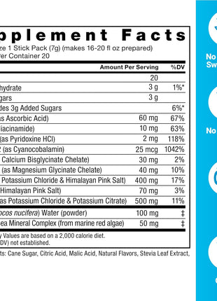 Force Factor Liquid Labs Electrolytes Powder Packets | Hydration Packets to Make Electrolyte Water, 5 Electrolytes, Vitamins, Minerals & Antioxidants, Lemon-Lime, 20 Stick Packs