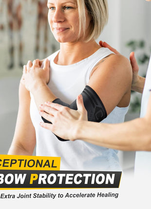 CAMBIVO 2 Pack Elbow Brace for Tendonitis, Tennis Elbow Compression Support Sleeve for Golfers Elbow Pain Relief, Arthritis, Bursitis, Workout, Weightlifting