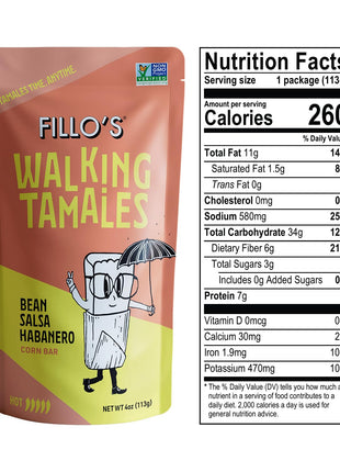 Fillos Walking Tamales Gluten Free Snacks Ready To Eat Vegan Snacks Microwaveable Meal, Gluten Free