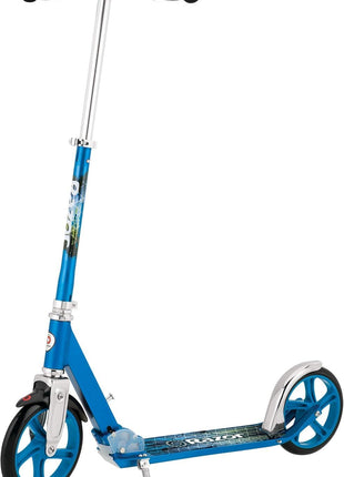 Razor A5 Lux Kick Scooter for Kids Ages 8+ - 8" Urethane Wheels, Anodized Finish Featuring Bold Colors and Graphics, for Riders up to 220 lbs