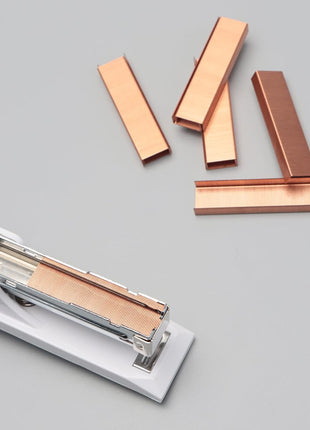 NatSumeBasics 3000 Rose Gold Staples 26/6 Standard Colored Staple Refill