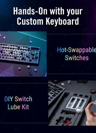 ASUS ROG Azoth Wireless Mechanical Gaming Keyboard 75% TKL, Tri-Mode Connectivity, Hot Swappable Pre-lubed ROG NX Snow Linear Switches, PBT Keycaps, RGB, OLED Display, PC/Mac Support - Black