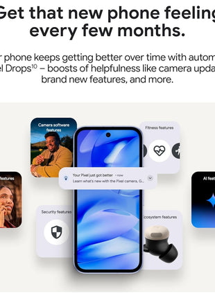 Google Pixel 9a with Gemini - Unlocked Android Smartphone with Incredible Camera and AI Photo Editing, All-Day Battery, and Powerful Security - Obsidian - 128 GB