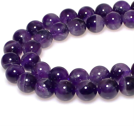MJDCB Natural Dreamy Amethyst Beads Round Stone Beads DIY Loose Beads for Jewelry Making Beads 15 inch (4mm)