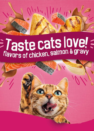 Purina Friskies Gravy Swirlers With Flavors of Chicken, Salmon and Gravy Dry Cat Food - 3.15 lb. Bag