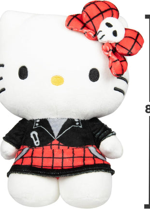Jazwares Hello Kitty and Friends Series 2, Hello Kitty Red Punks Plush - Officially Licensed Sanrio Product from Ages 6+