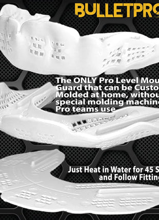 Bulletproof: World's Thinnest Most Breathable Mouthguard is 3X Stronger! BJJ Lacrosse Football Basketball MMA Wrestling Hockey Rugby Boxing Men Sports Mouth Guard Grinding Teeth Adult Youth Braces