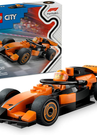 LEGO City F1 Driver with McLaren Race Car Toy - Model Car Building Toy Kit for Kids, Boys and Girls, Ages 6+ - F1 Collectible for Fans - with a Driver Minifigure - Gift Idea for Birthdays - 60442