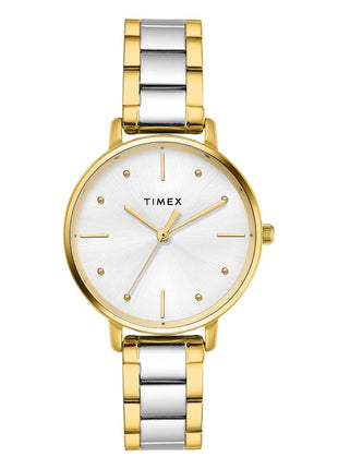TIMEX Silver Round Dial Analog Women's Watch - TWEL15828