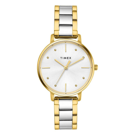 TIMEX Silver Round Dial Analog Women's Watch - TWEL15828