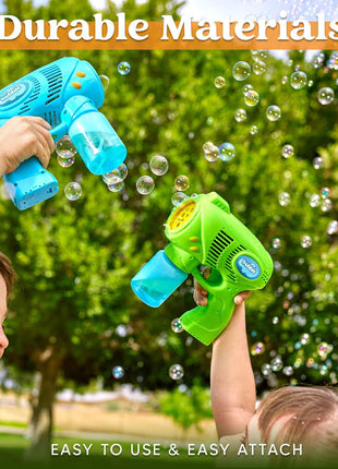 JOYIN 2 Kids Bubble Gun with 2 Bottles Refill Solution, Bubble Machine Gun for Toddlers Kids 4-8, Party Favors, Summer Toy, Outdoors, Easter, Birthday Gift