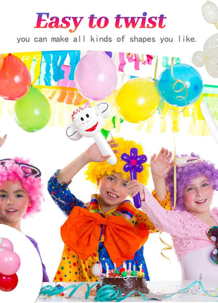 260 Balloons Clear, Thickening Long Balloons for Tying Arch, Twisting Latex Animals Magic Balloons Modeling Skinny Birthday Balloons for Kid's Party Wedding Decoartion Supply 100pcs