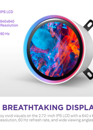 NZXT Kraken Elite 280 RGB 2024 - AIO CPU Liquid Cooler - 280mm Radiator - F280 RGB Core Fan - Customizable 2.72 inch IPS LCD - NZXT Turbine Pump - AMD® AM5, AM4 - Intel® LGA 1851/1700, 1200/115X - White