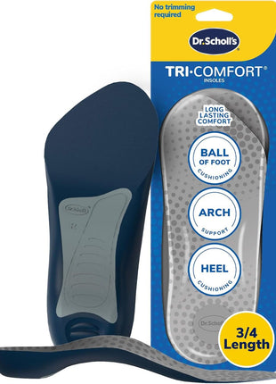 Dr. Scholl's Tri-Comfort Insoles - for Heel; Arch Support and Ball of Foot with Targeted Cushioning (for Women's 6-10)