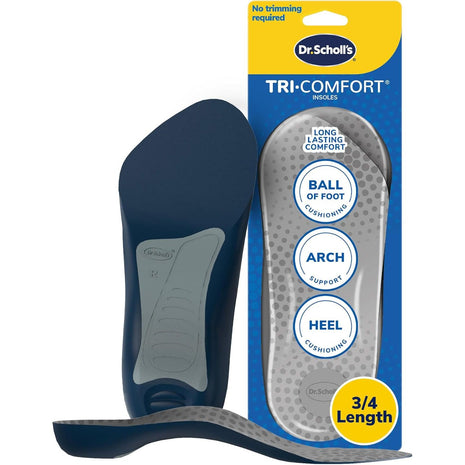 Dr. Scholl's Tri-Comfort Insoles - for Heel; Arch Support and Ball of Foot with Targeted Cushioning (for Women's 6-10)