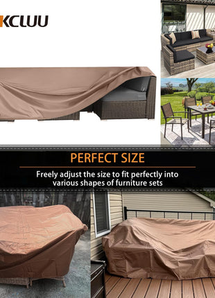 Patio Furniture Set Cover Outdoor Sectional Sofa Set Covers Outdoor Table and Chair Set Covers Water Resistant Large 315cm L x 160 cm W x 74 cm H