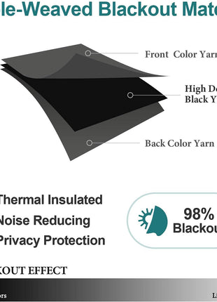ChrisDowa Blackout Curtains for Bedroom and Living Room 63 Inches Long | 2 Panels Set, Thermal Insulated, Light Blocking, Room Darkening, Grommet, Window Drapes, Dark Grey, 42 x 63 Inch