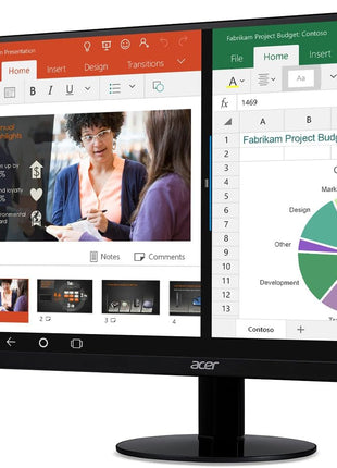 acer 21.5 Inch Full HD (1920 x 1080) IPS Ultra-Thin Zero Frame Computer Monitor (HDMI & VGA Port), SB220Q bi