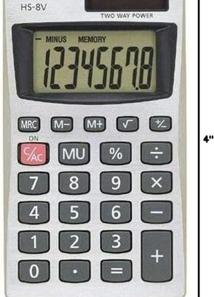 Casio HS-8V Hand-Held Solar Calculator
