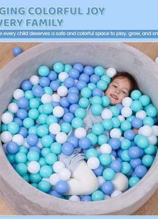 MoonxHome Ball Pit Balls for Toddlers, BPA Free Crush Proof Plastic Toy Balls for Ball Pit, Children's Pool Water Toys, Macaron Ocean Balls for Play Tent 2.15 Inch Pack of 100 200 500 800 1000