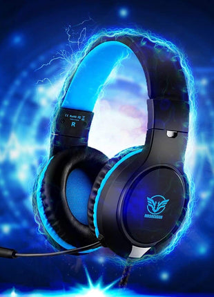 Masacegon Gaming Headset for PC,Gaming Headphone Compatible with Xboxone,PS4,Nintendo Switch,3.5mm Over-Ear Headphones with Noise Canceling Feature