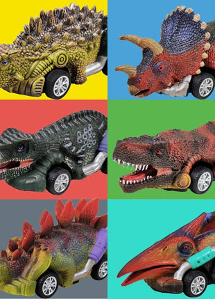 Dinosaur Toy Pull Back Cars,6 Pack Dino Toys for 3 Year Old Boys Girls and Toddlers,Boy Toys Age 3,4,5 and Up,Pull Back Toy Cars,Dinosaur Games with T-Rex