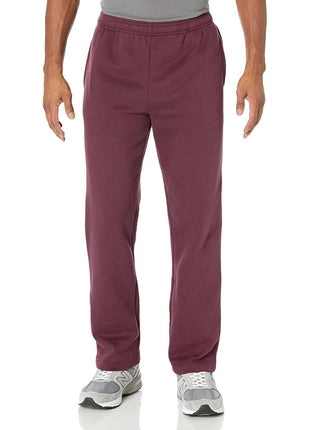 Amazon Essentials Men's Fleece Open Bottom Sweatpant (Available in Big & Tall), Black, Large