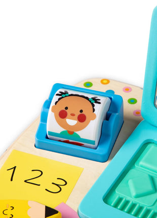 Melissa & Doug Wooden Work & Play Desktop Activity Board Infant and Toddler Sensory Toy - FSC-Certified