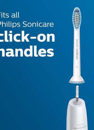 Philips Sonicare Genuine Sensitive Replacement Toothbrush Heads for Sensitive Teeth, 3 Brush Heads, White, HX6053/64
