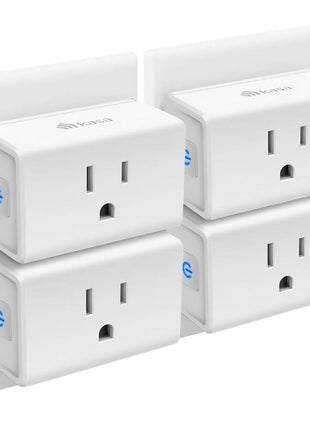 Kasa Smart Plug Mini 15A, Smart Home Wi-Fi Outlet Works with Alexa, Google Home & IFTTT, No Hub Required, UL Certified, 2.4G WiFi Only, 4-Pack(EP10P4) , White