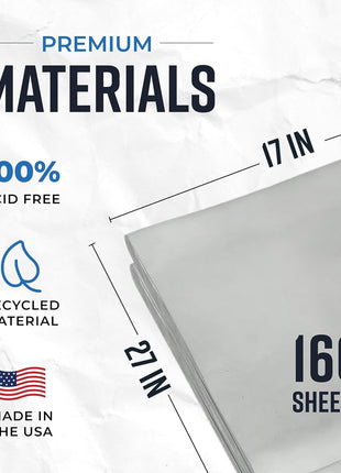 Bryco Goods Newsprint Packing Paper Sheets for Moving - 5lb - 160 Sheets of Newspaper Paper - Must Have in Your Moving Supplies - 27 inch x 17 inch - Made in USA